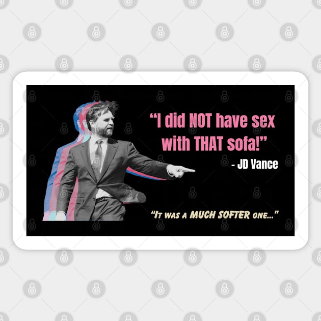 JD Vance Sofa Sticker by Timeless Chaos